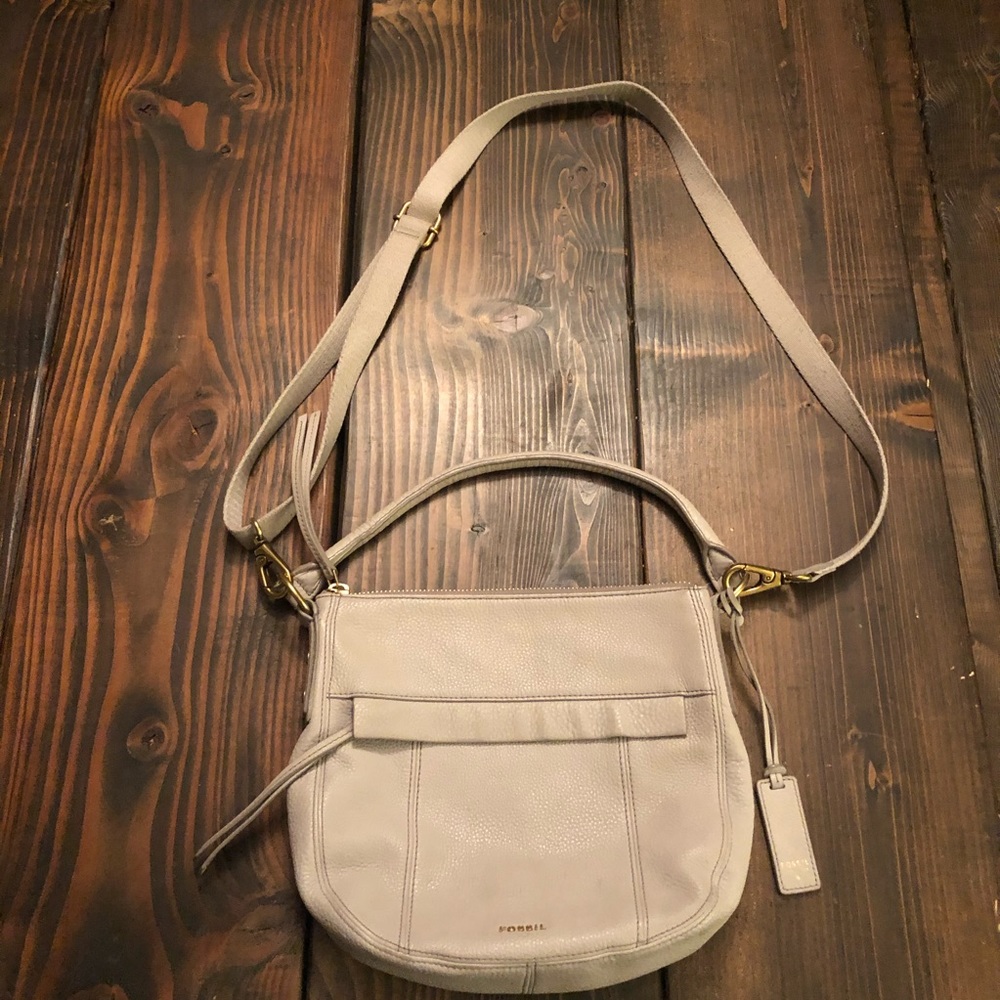 Gray Fossil Crossbody Bag!